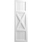 Ekena Millwork True Fit PVC Center X-Board Farmhouse Fixed Mount Shutters, White , 12W x 42H, PR TFP107FH12X042WH - alternate 9